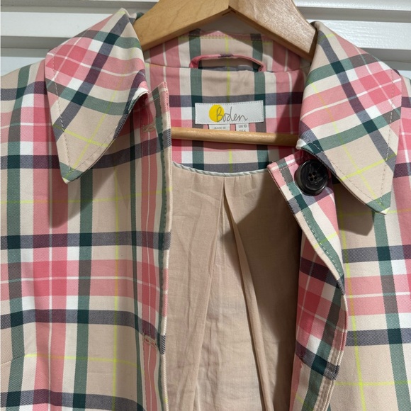 Boden Spring Plaid Trench coat - Picture 10 of 11